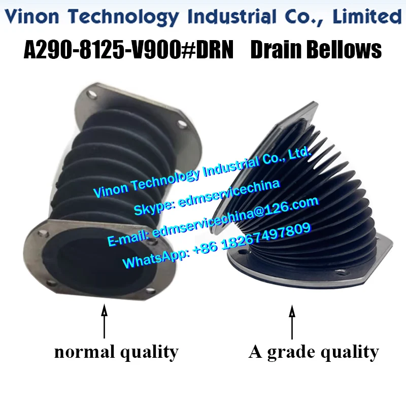 

A290-8125-V900 #DRN Drain Bellows Flange size OD60mmxID35mm FA NUC edm arm cover for Alpha machine Drain Below, EDM Arm Bellows