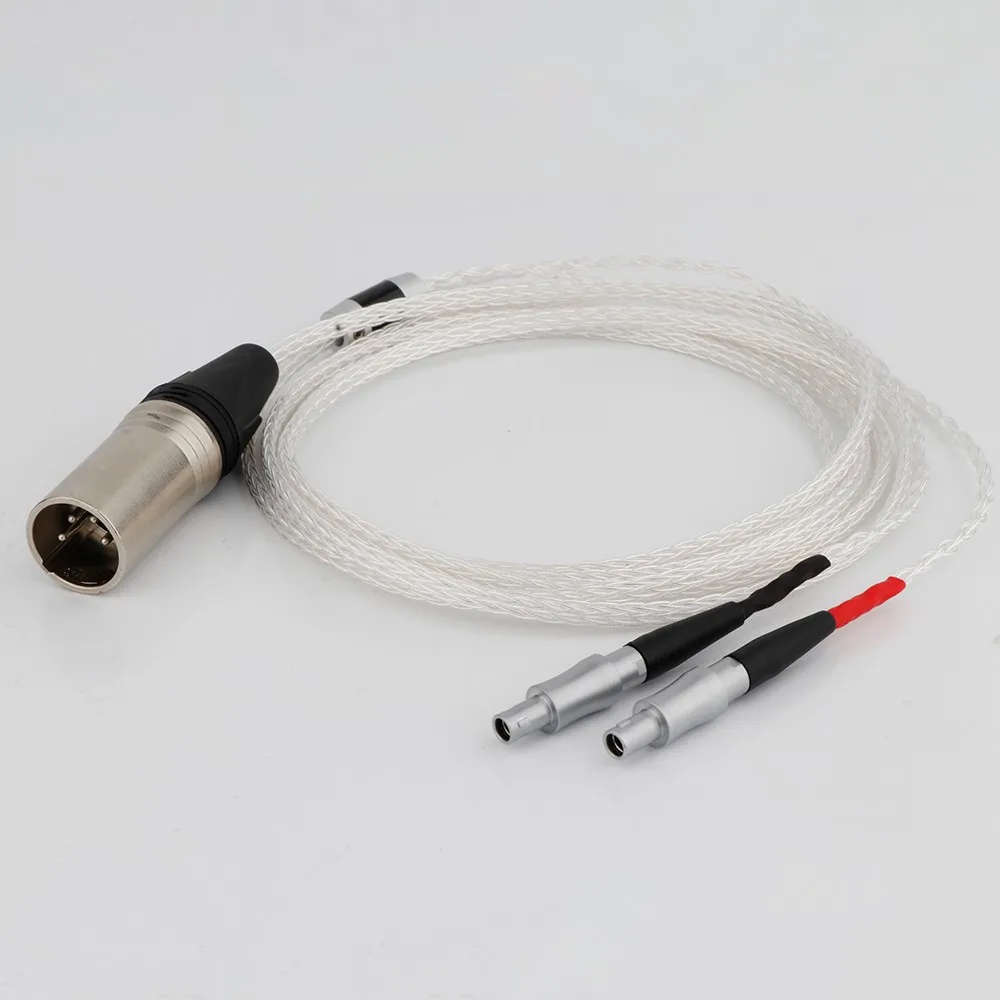 XLR Balanced OCC Silver Plated Headphone Cable For Sennheiser HD800 HD800s HD820s HD820 Enigma Acoustics Dharma D1000