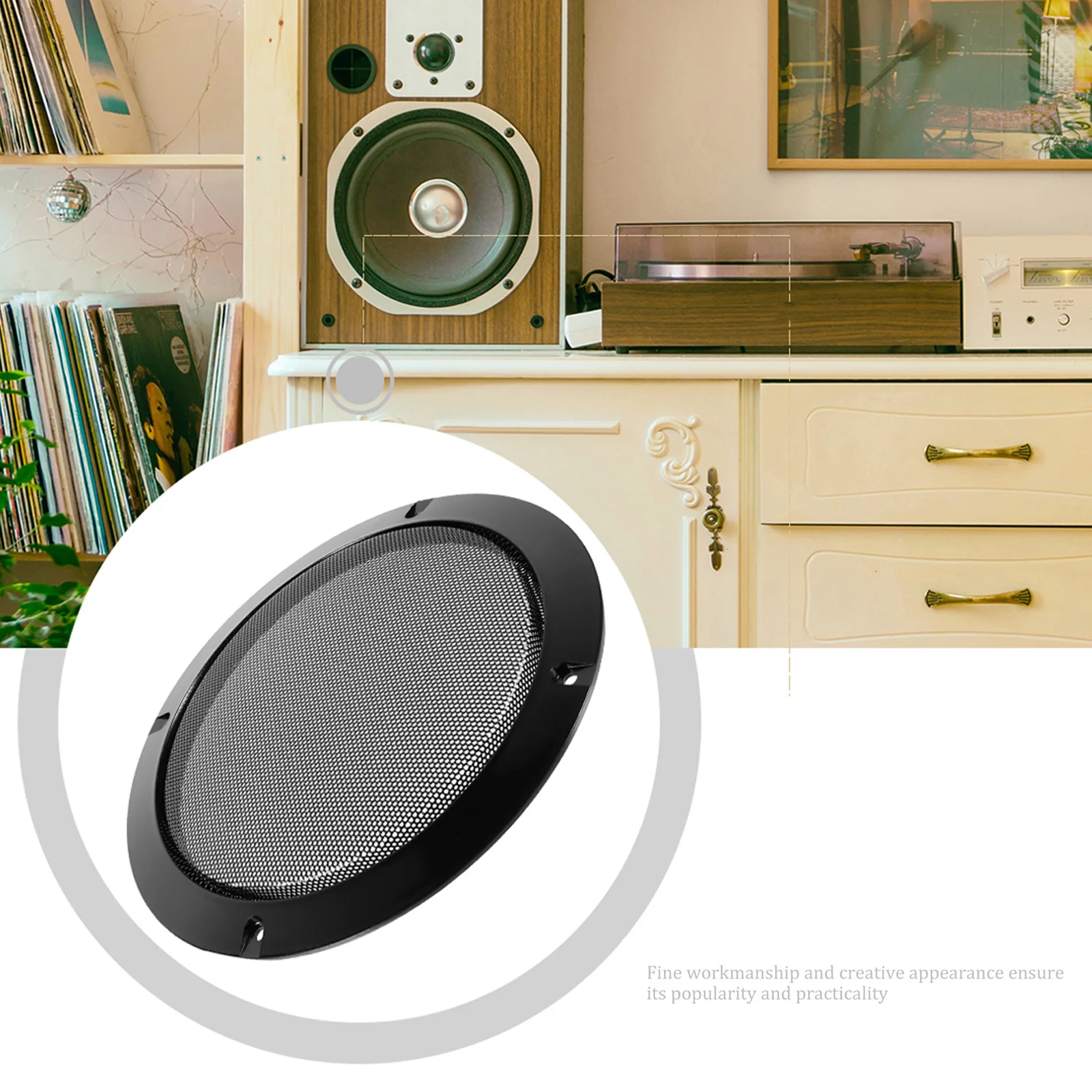 

2Pcs Loudspeaker Grille Iron Covers High Strength Speaker Net Covers Car Audio Protection Speaker Grill Cover Loudspeaker Guard