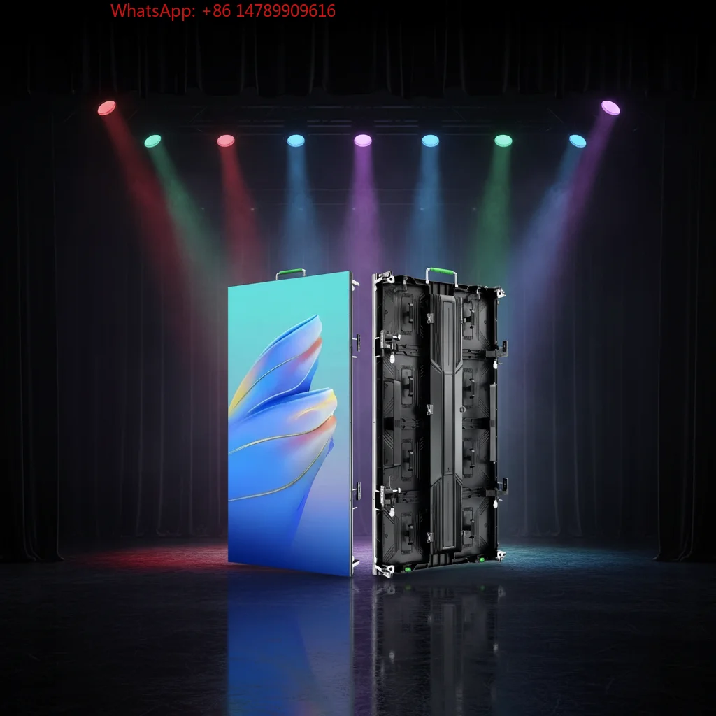 

RGB-Mini LED LightweightP2.6 500x1000mm IP65 Die-Cast Aluminum Rental LED Display, 4K Waterproof Video Wall For Indoor Outdoor