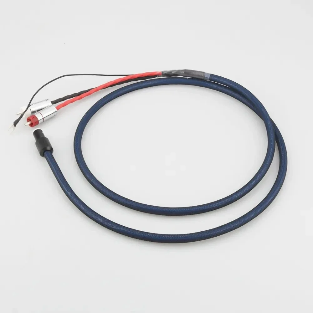 Audiocrast OFC Silver Plated With shielding RCA 5 pin DIN XLR U spade plug Audio Phono Tonearm Cable with Ground Wire