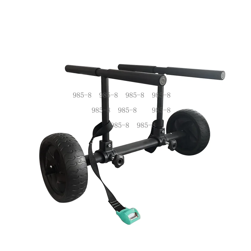 Aluminum Alloy Adjustable Two-Wheel Hand-Pulled Trailer, Universal Small Trailer for Kayak and Paddle Board Storage