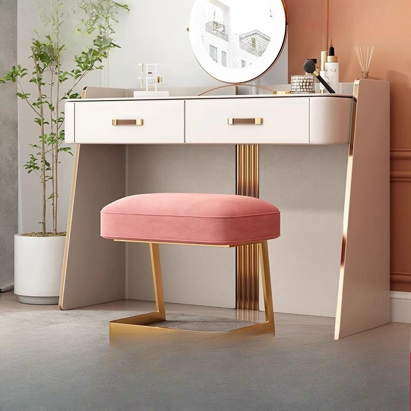 

Dressing stool table light luxury bedroom Internet celebrity simple modern ins style girl senior home manicure small makeup chai