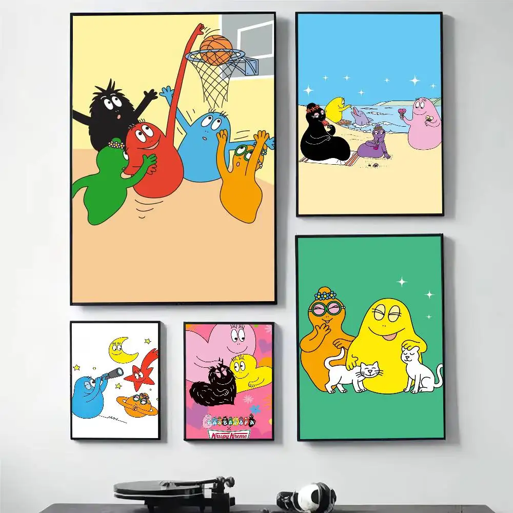 

B-Barbapapa Poster HD Self Adhesive Waterproof Wall Art Ideal for Home Office Dorm Gift