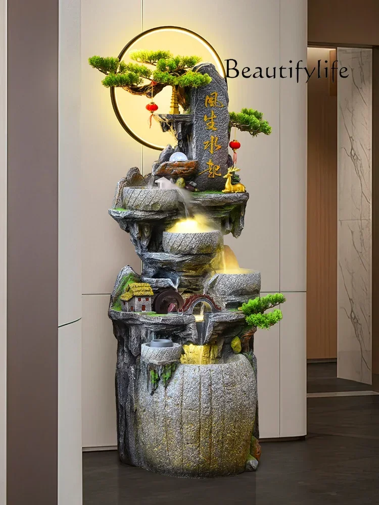 Rockery flowing water fountain office living room circulating water transfer ball feng shui wheel feng sheng shui ornament