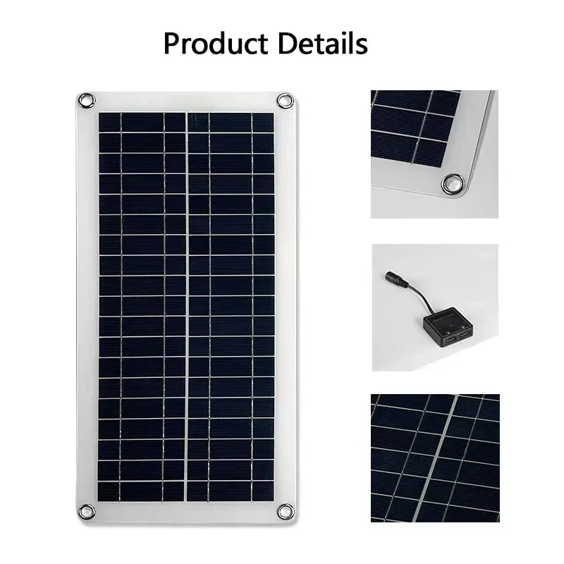 Solar Panel  12V 1000W Solar Cell 10A-100A Controller Solar Panel for Phone RV Car MP3 PAD Charger Outdoor Battery Supply