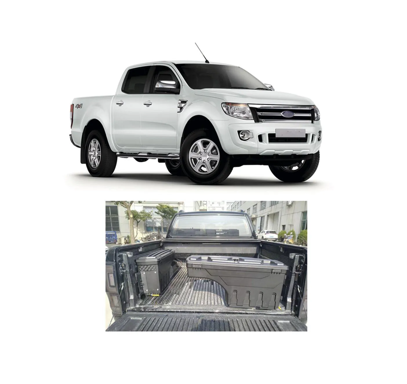

Car Styling Plastic Pickup Truck Universal Toolbox With Lock For Ford 2012-2021 RANGER T6 T7 T8