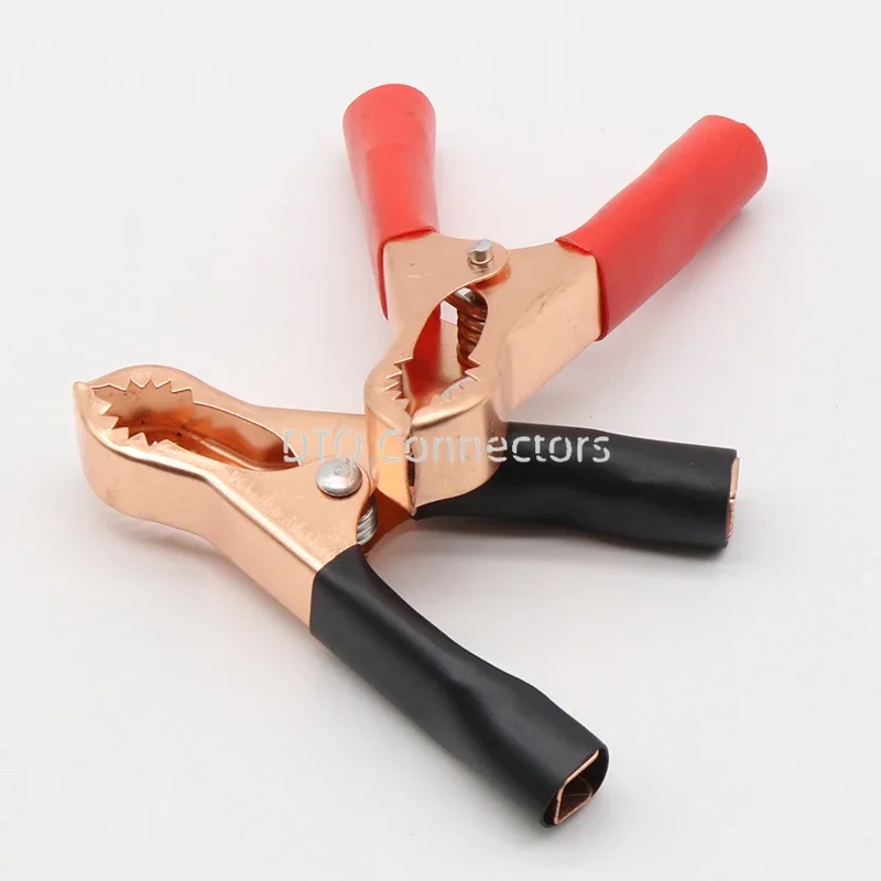 IMC hot 4 pcs   Copper Plated Insulated Car Battery Clips Alligator Clamps 50A 2Red+2Black