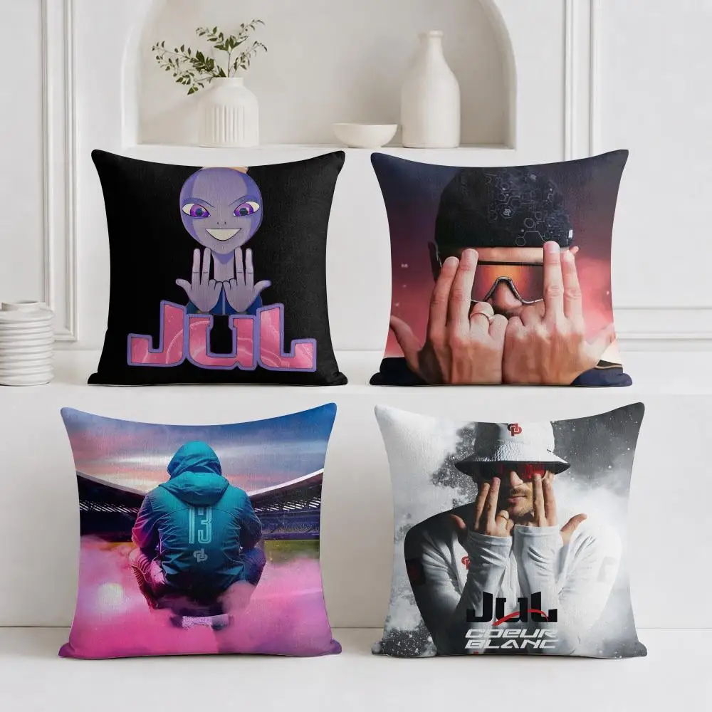 Singer Rapper J-JUL Cushion Cover Organic Linen Square Pillow Case Durable Non-Allergenic And Kind To Skin