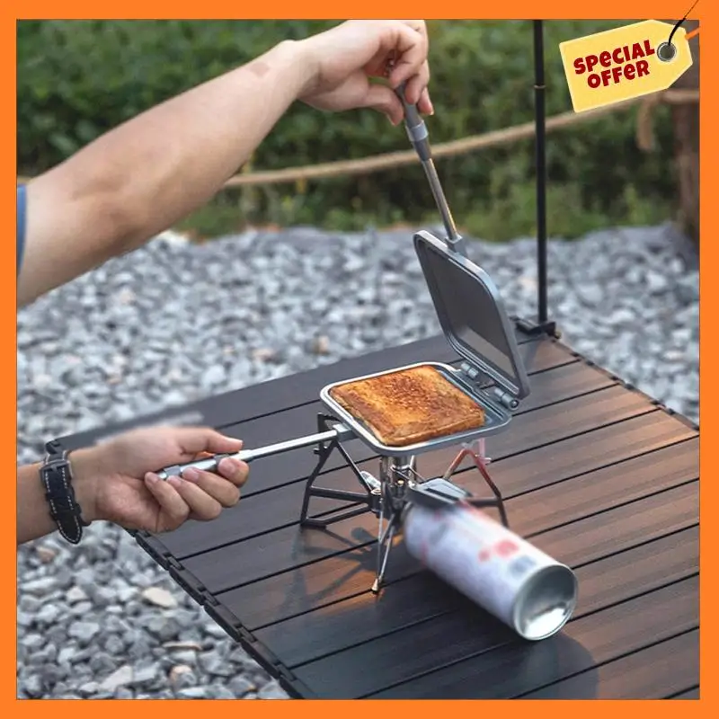 

AD08-Dual-Sides Sandwich Baking Machine Multifunctional Camping Picnic Breakfast Clamp Tray