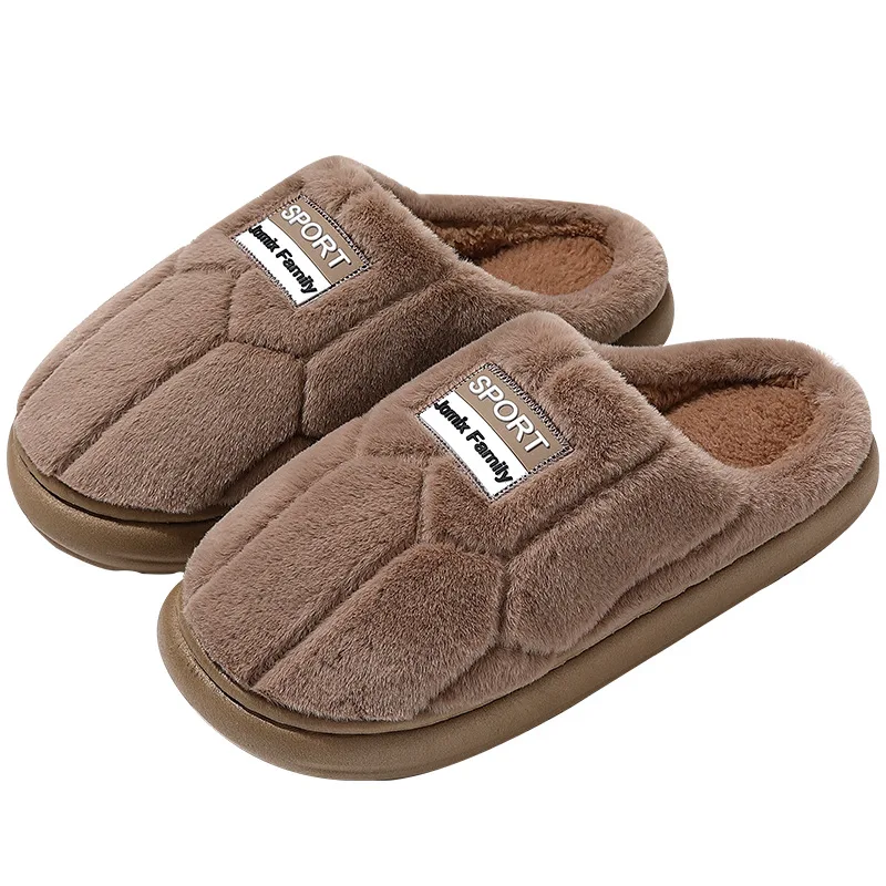 Thuis Katoenen Slippers Dames Winter Paar Pluche Warm Antislip Indoor Huishoudelijke Heren Winter Wollen Slippers Heren