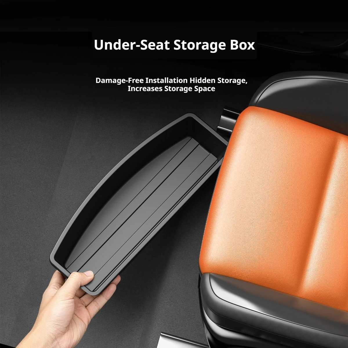 Under Seat Storage Box Universal Car Seat Bottom Organizer Box Removable Storage Box Gadget Case Universal Accessories gallery 4