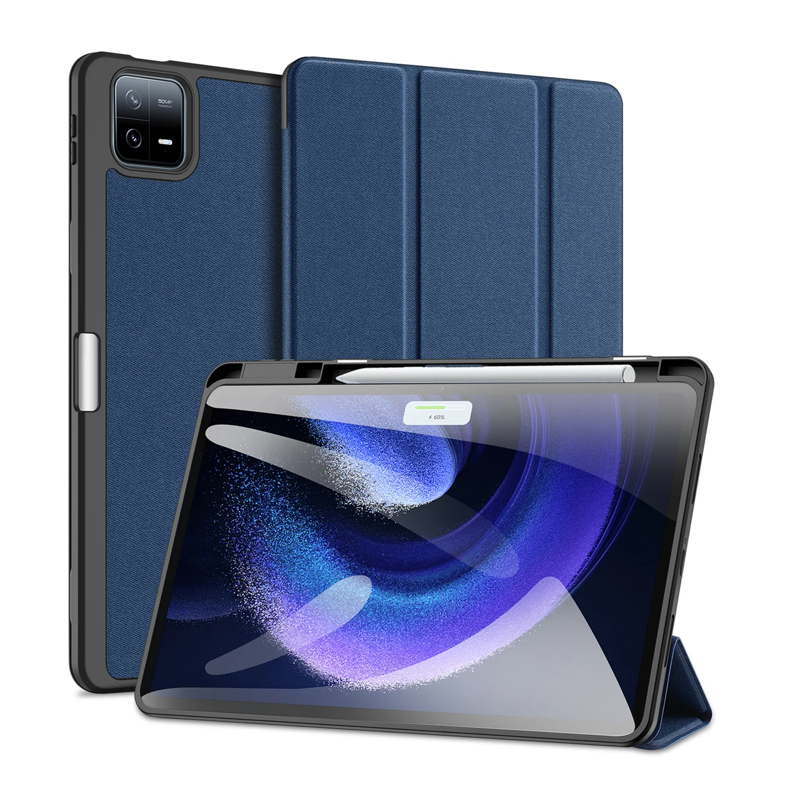 DUX DUCIS Tri-foldind Stand Tablet Case voor Xiaomi Pad 6/6Pro 11 inch, 8/7Pro 11,2 inch met Stylus Penhouder & Auto Sleep Wake