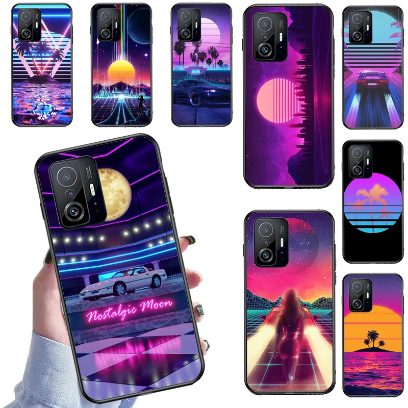 Vaporwave 80's Retro Neon Synthwave For POCO F3 X3 GT NFC M3 M4 X3 Pro Phone Case Cover For Xiaomi Mi 11 Lite 9T 10T 11T Pro