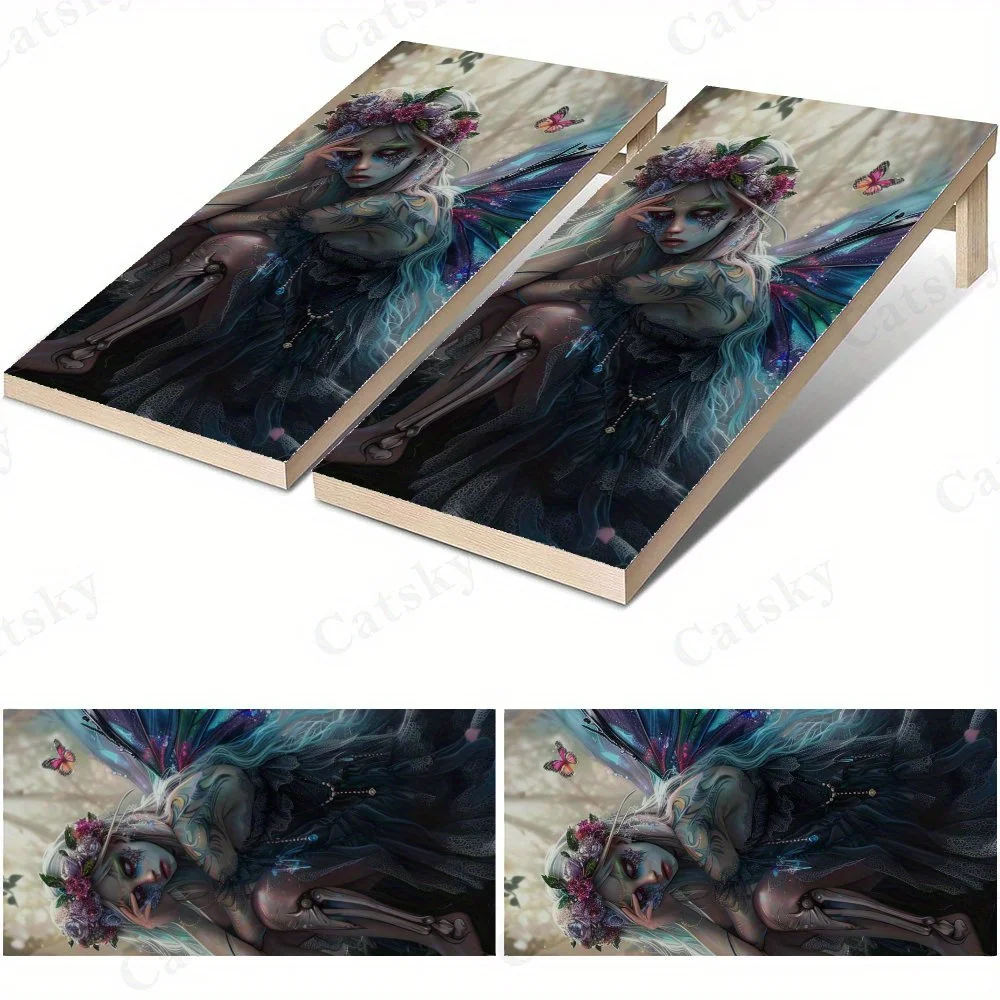Dark Fairy with Butterfly Wings Pattern Sticker,High Value! 2D Flat Vinyl Sandboard Decals - Budget-Friendly and High Value, Bub