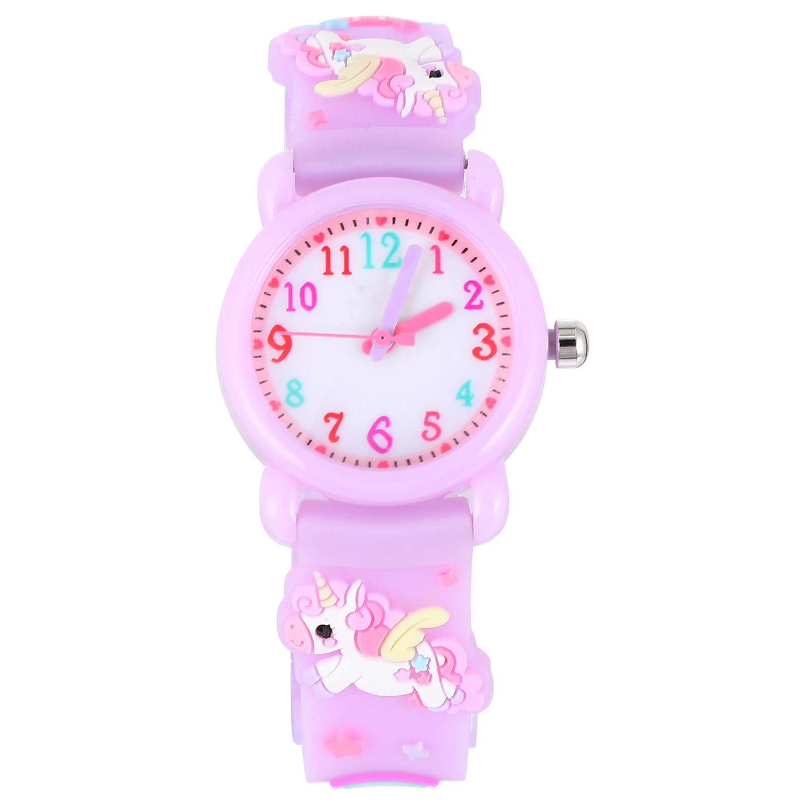 

1pc Lovely Unicorn Cartoon Wrist Watch For Kids Simple Waterproof Quartz Watch With Adjustable Strap Comfortable Safe Design For