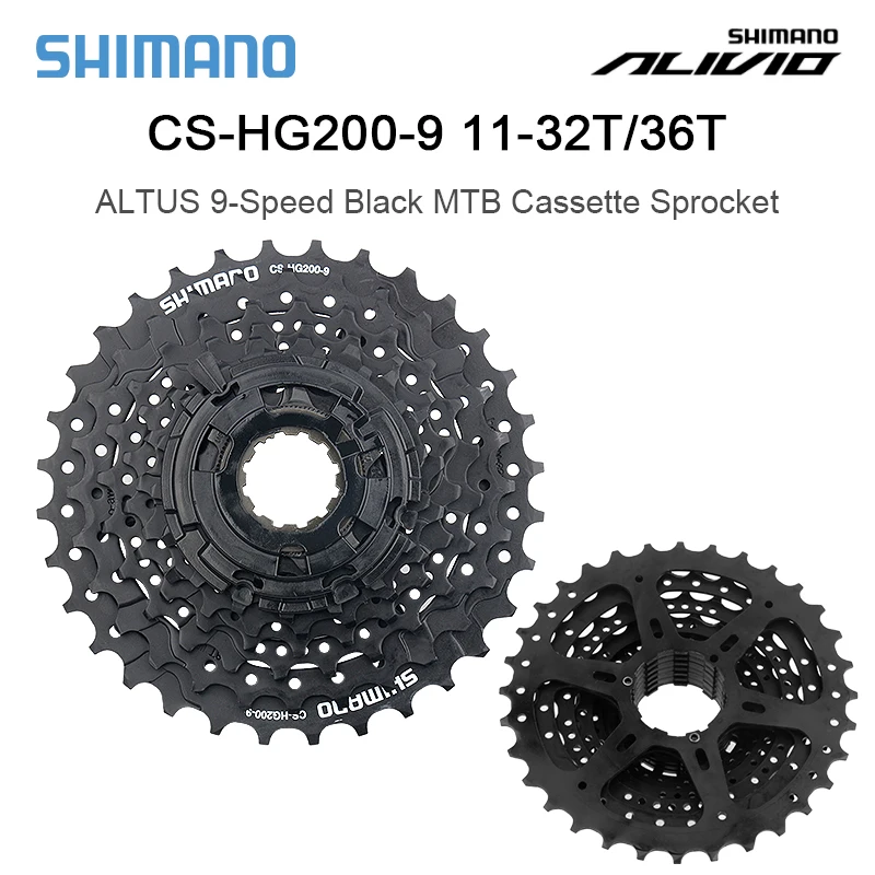 SHIMANO ALTUS CS HG200 9V 9-Speed Black MTB Cassette Sprocket 11-32/36T cassete 9v cubo k7 HG bicycle Cassette