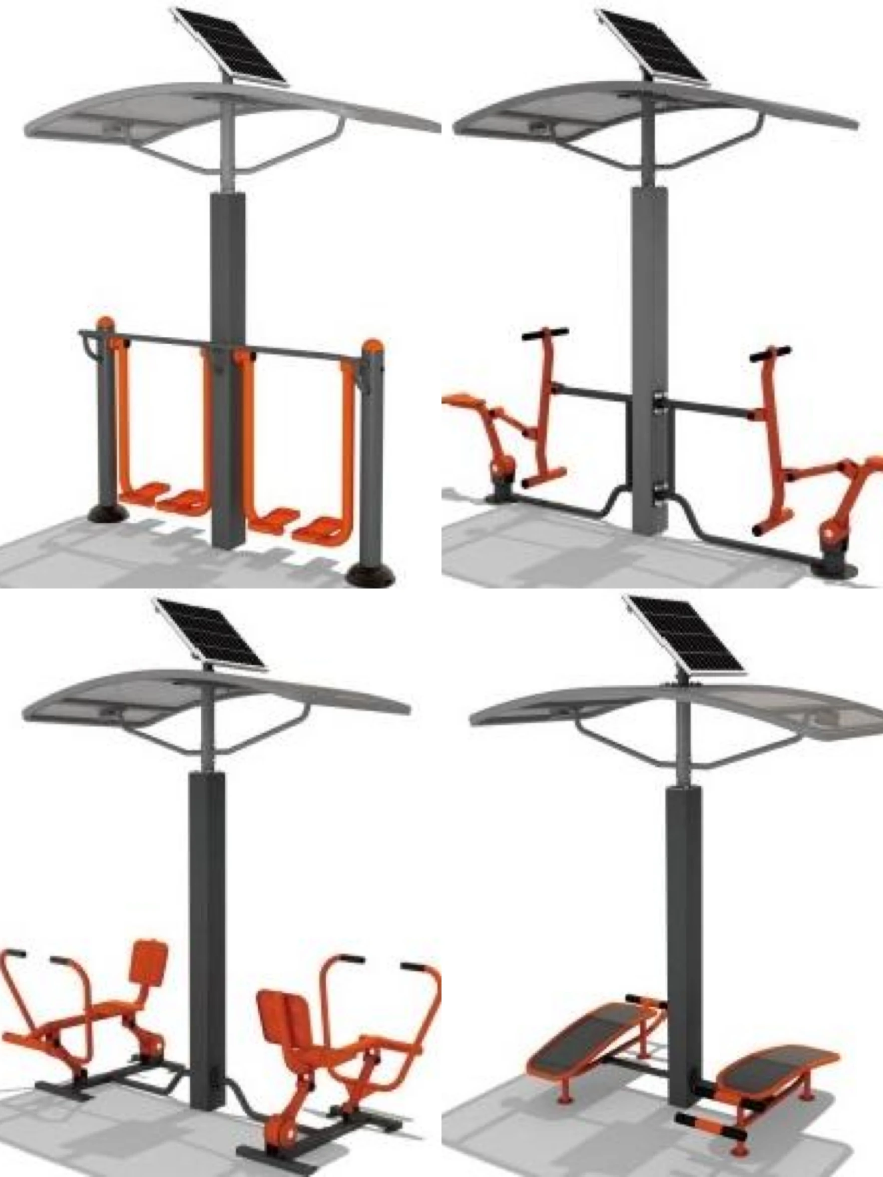 Flyingkids Stainless Steel Outdoor Fitness Equipment Solar-Powered Sports