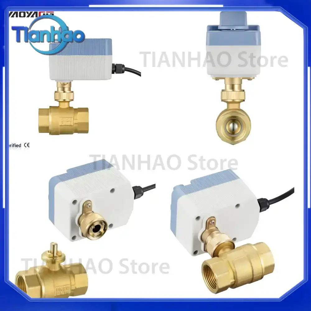 Durable 2 Inch 2-Way IP65 Waterproof Electrical Brass Ball Valve Actuator for 220V 12V 24V 3-Wire 2-Point Control with Manual