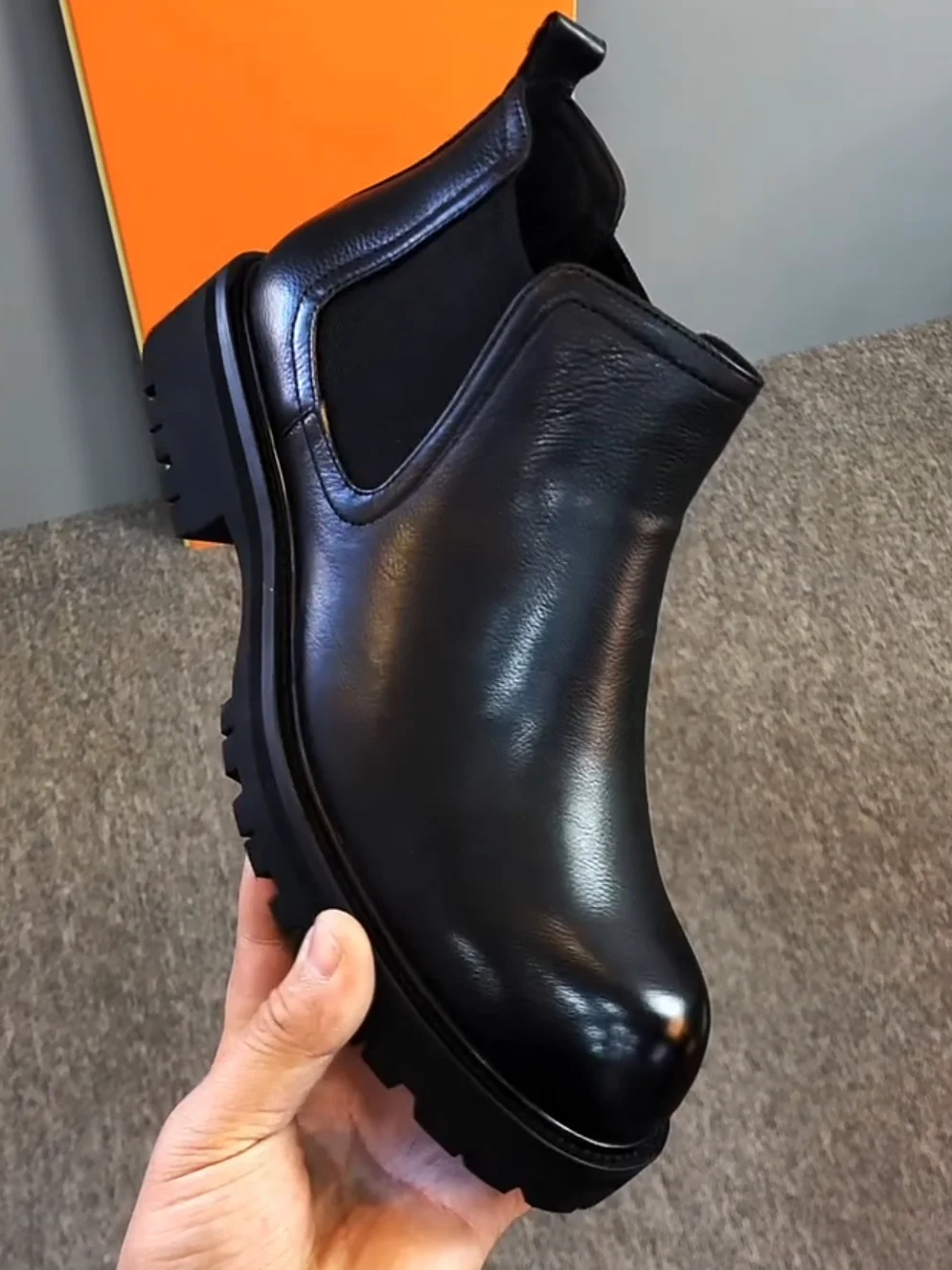 

Мужская удобная повседневная обувь из натуральной кожи с флисовой подкладкой, высококачественная стильная деловая кожаная обувь для зимнего сезона