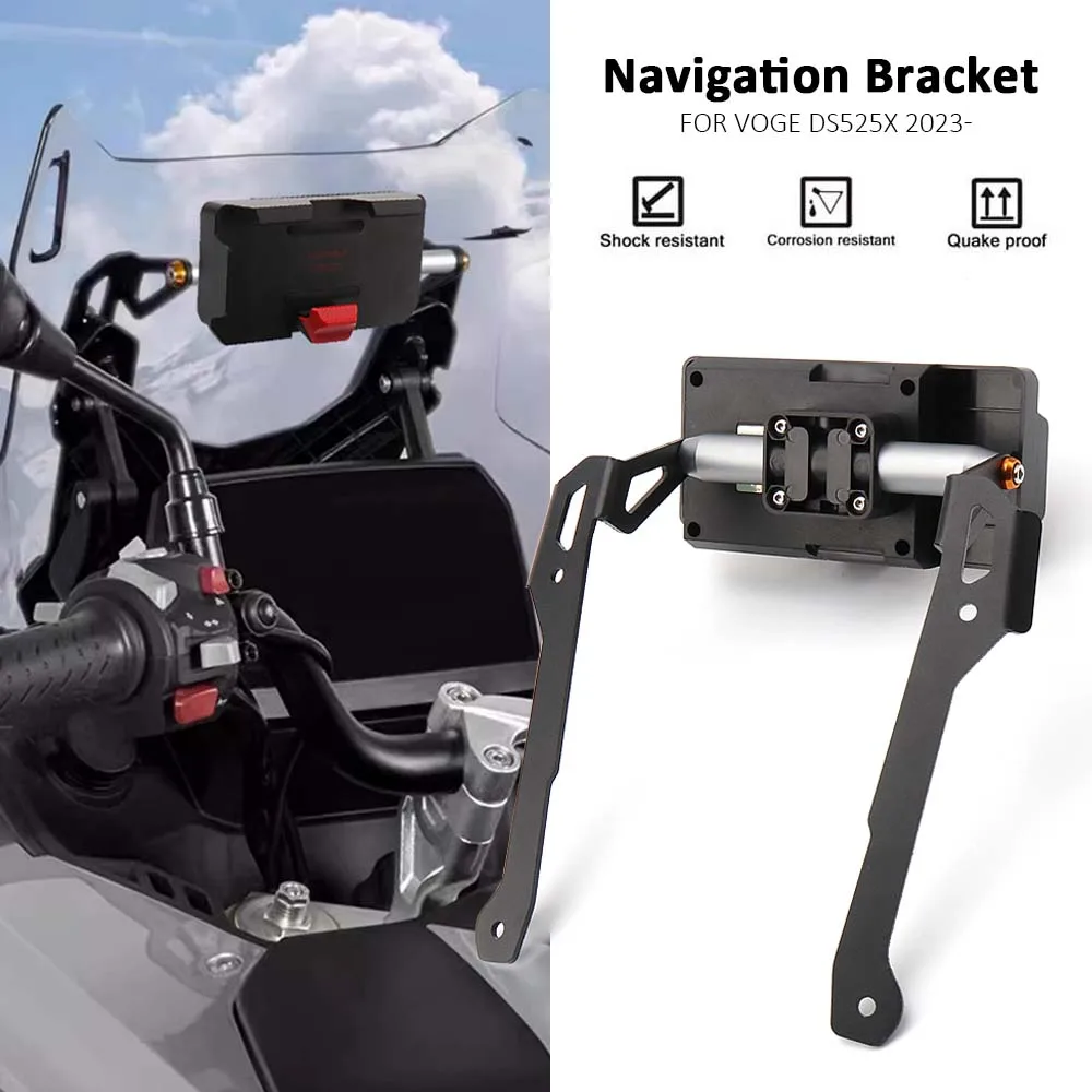 New 12/22mm For VOGE 525DSX DS 525 X DSX 525 DS525X 2023- Motorcycle Mobile Phone GPS Navigation Bracket Mounting Bracket