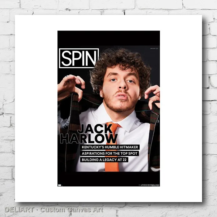 

JACK HARLOW - SPIN MAGAZINE Canvas Poster Custom Size Available Room Decoration Home Decor Wall Art
