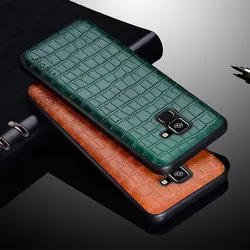 Luxury Slim Fit Premium Leather Case For Samsung galaxy A8 Plus 2018 Back Cover for samsung a8 plus phone case