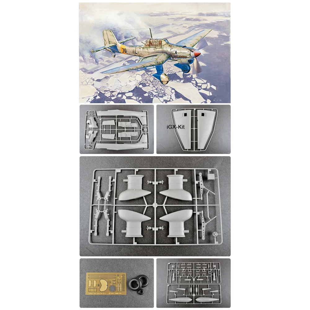 

Trumpeter 02422 1:24 Scale JU87 JU-87 JU-87B Ju-87B-2/U4 Stuka Fighter Plane Aircraft Craft Assembly Plastic Model Kit