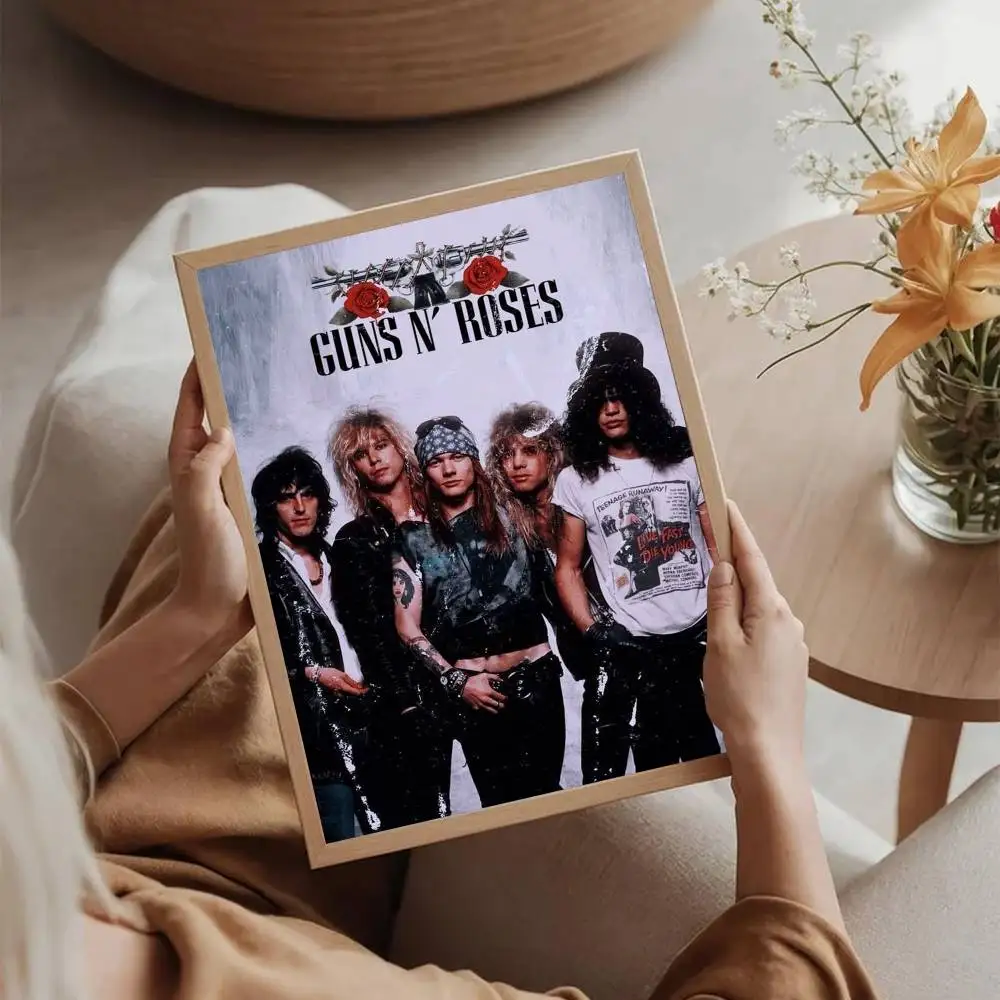 Cool Band G-Guns N Roses Anime Posters Sticky Whitepaper Sticker DIY Room Bar Cafe Kawaii Room Decor view 5