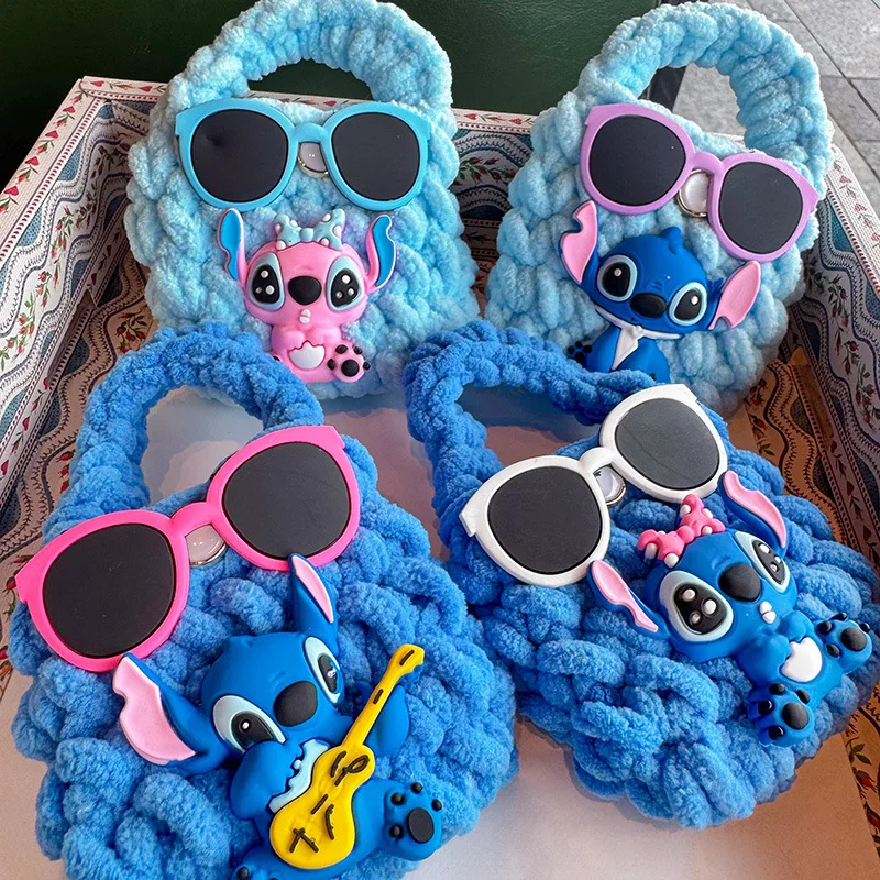 Cute Woolen Coin Purse Keychain Pendant Girl Plush Mini Storage Bag Headphone Bag Hanging Decoration Doll Gift