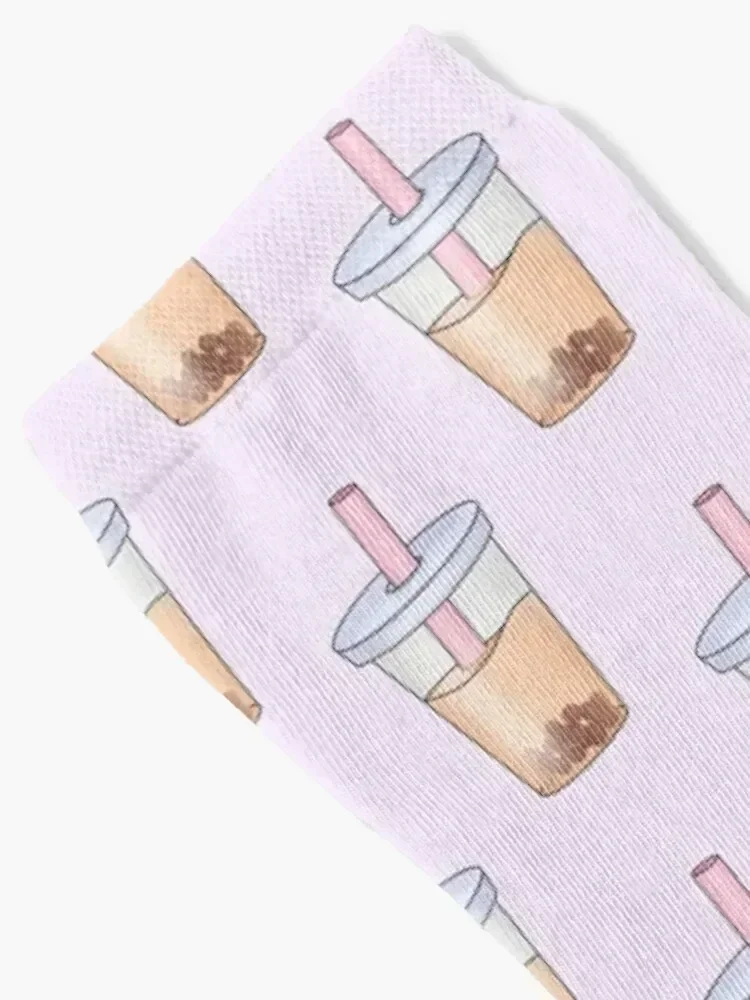 Bubble tea pattern cute and aesthetic Socks funny gifts Hiking boots hiking Antiskid soccer Socks Female Men's