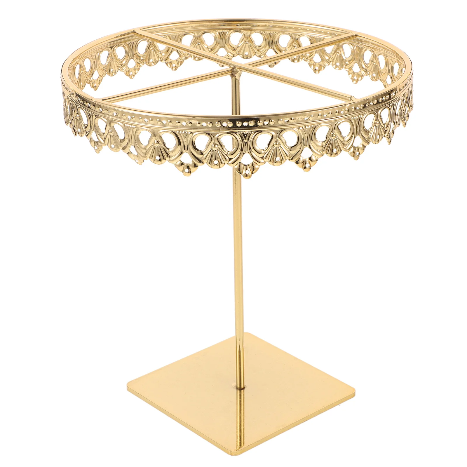 

Large Circular Stainless Steel Crown Jewelry Display Stand Earring Organizer Necklace Holder Jewelry Storage for Home Retail
