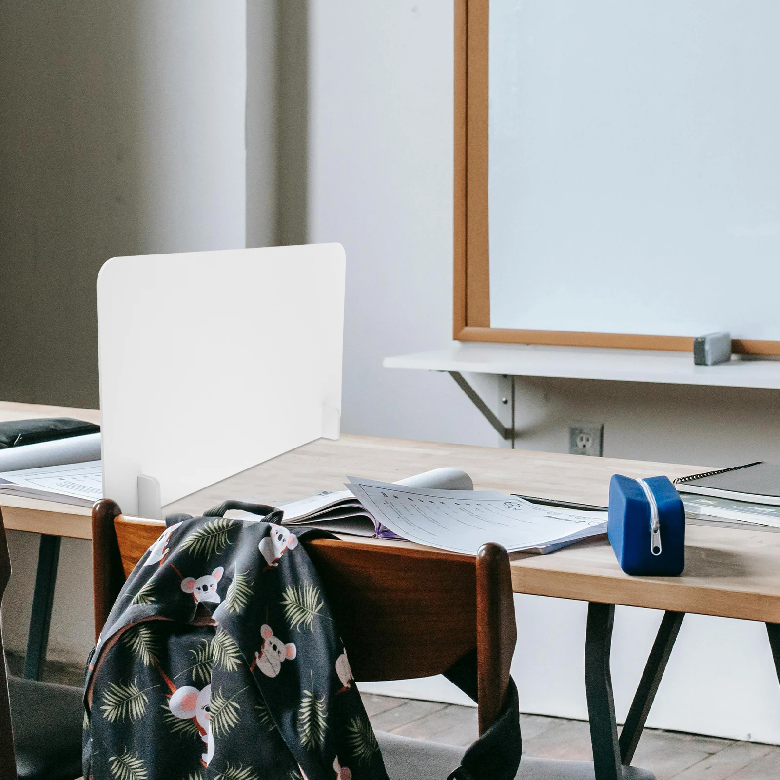 

Anti Droplet Partition Board PVC Privacy Indoor Room Divider Screen Wall Panel Sneeze Guard Student Round Edge Safe Easy