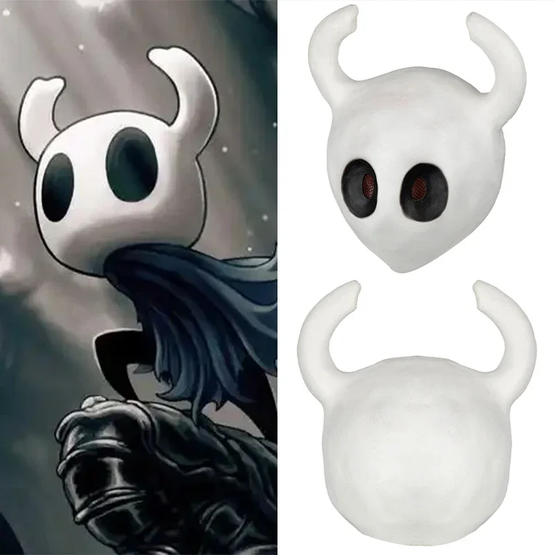

Funny Hollow Knight Mask Game Cosplay Party Mask Halloween Role Play Costume Helmet Adventure Dress Up Funny Toy Gift Latex Mask