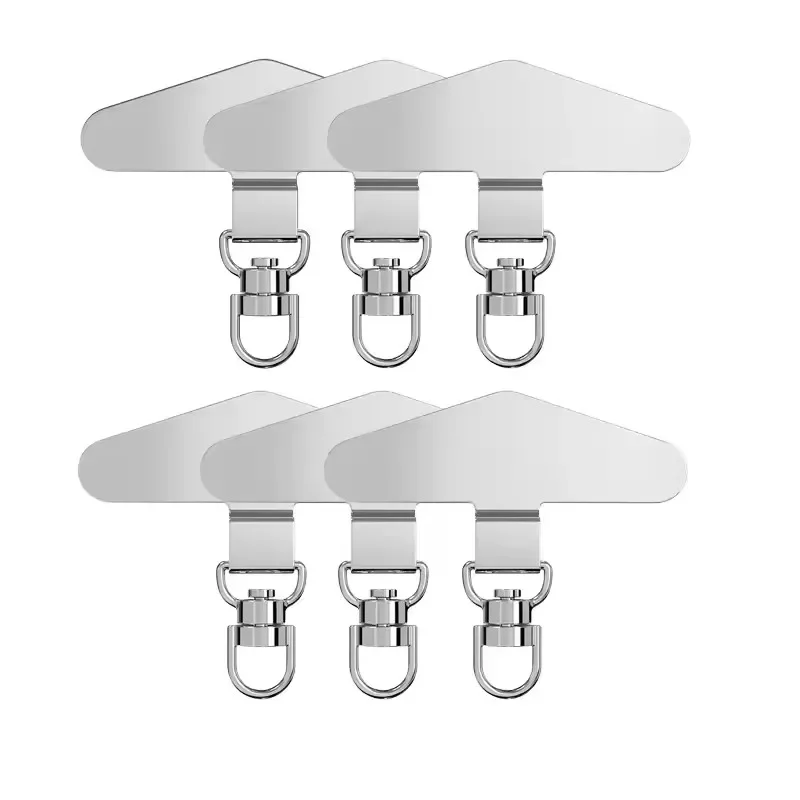 360 °   Rotatie Metaal Stalen Telefoon Tether Tab Mobiele telefoon Lanyard Patch Pakking Universele mobiele telefoon Lanyard Veiligheid Connector Stuk