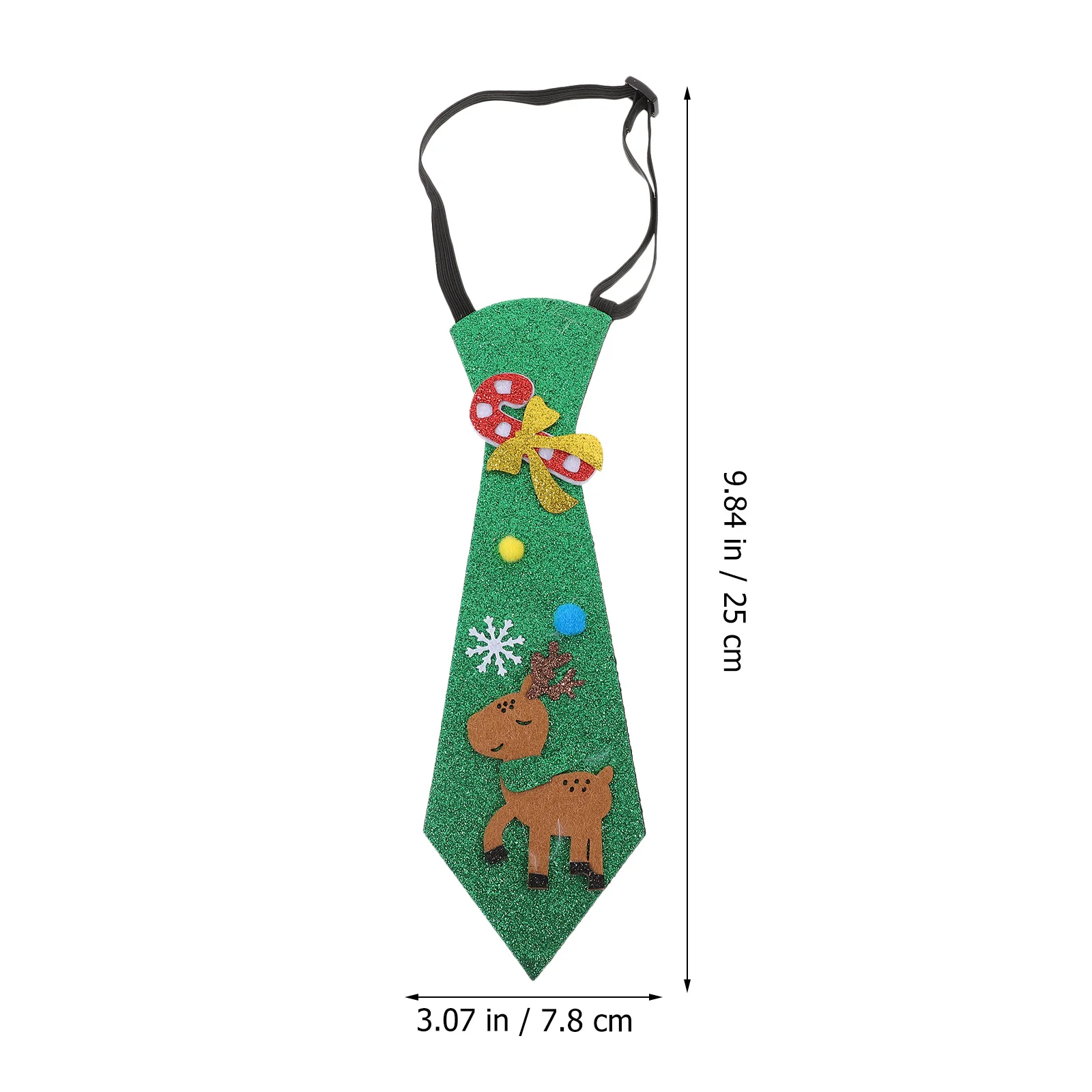 3Pcs Christmas Necktie Decorative Festive Glitter Party Neckties Holiday Costume Supplies Perfect for Christmas Parties Shopping