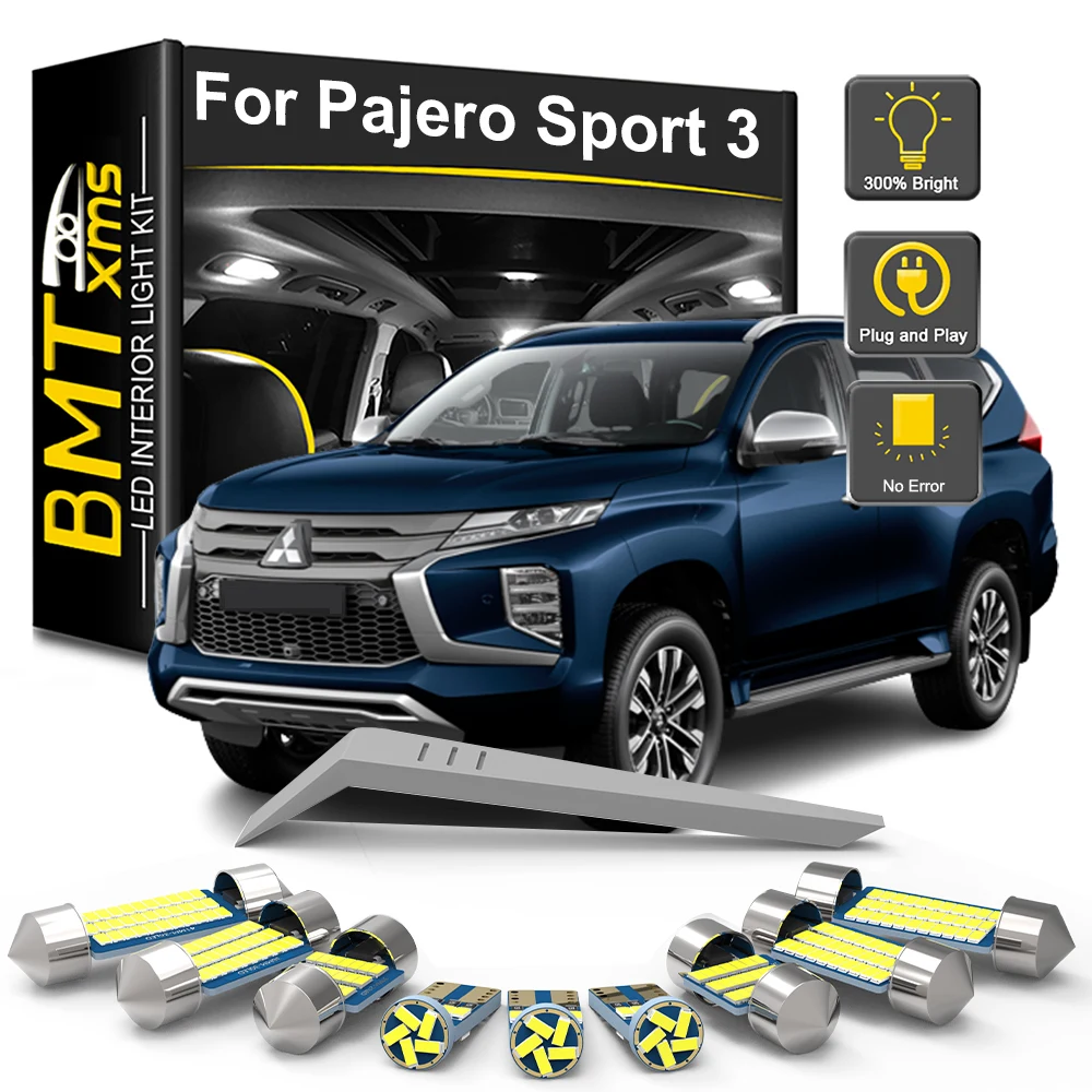 BMTxms 17Pcs LED Interior Light Bulb Kit For Mitsubishi Pajero Montero Shogun Sport 3 MK3 2016 2017 2018 2019 2020 2021 Car Lamp