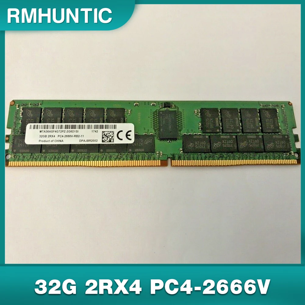 

1 шт. 32 ГБ 2RX4 Оперативная память DDR4 PC4-2666V ECC REG для MT RAM MTA36ASF4G72PZ-2G6D1SI