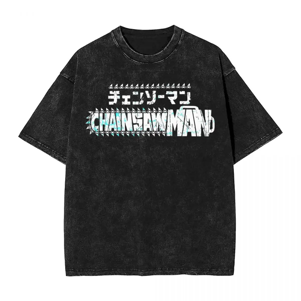 

Anime Chainsaw Man Acid woman Men Washed T-Shirt Hot stamping Print Tees,Harajuku Cotton Tshirt Men's Summer Short Sleeve Tees