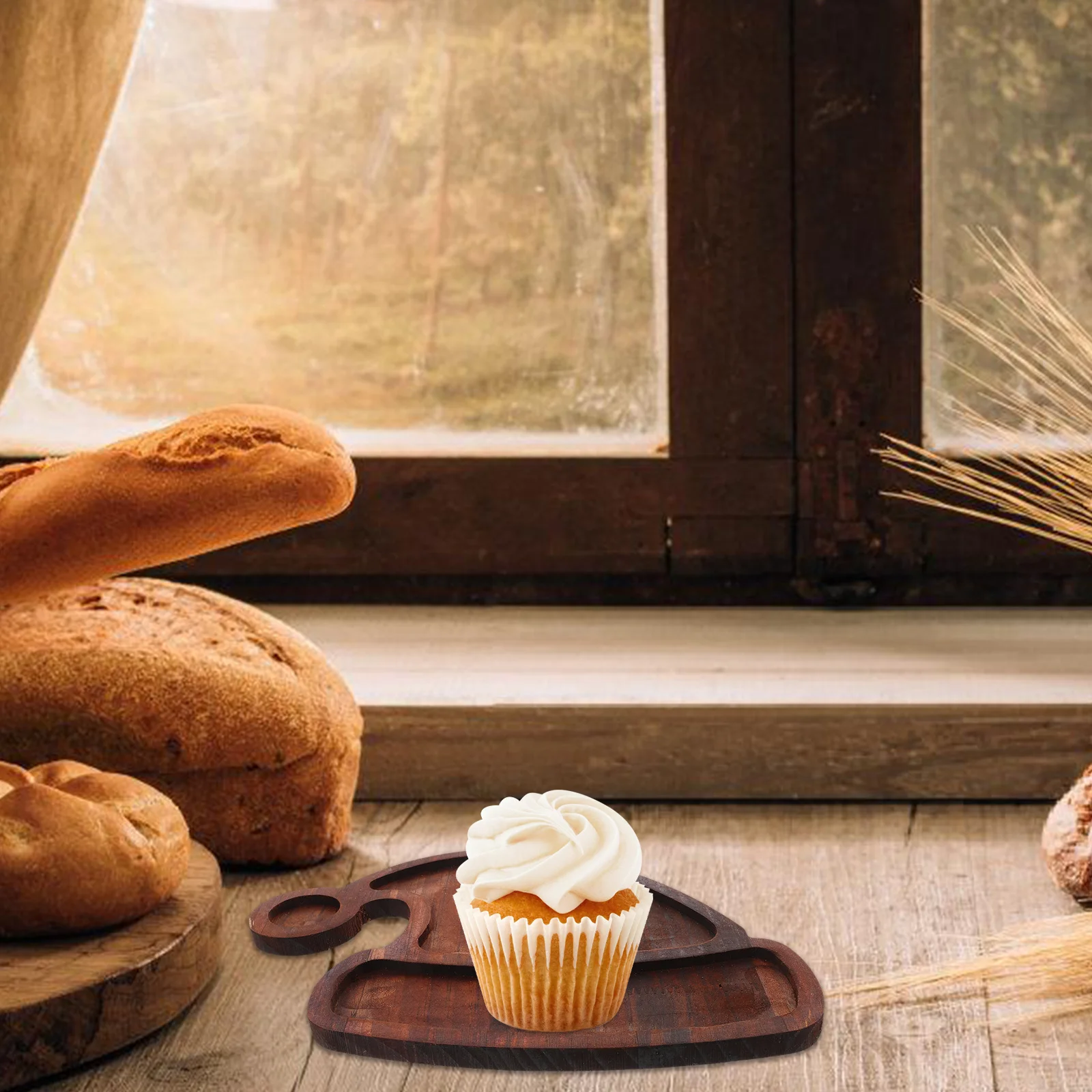 

Wooden Christmas Hat Serving Plate Decorative Snack Dessert Candy Dish Food Storage Tray Serving Dishes for Snack