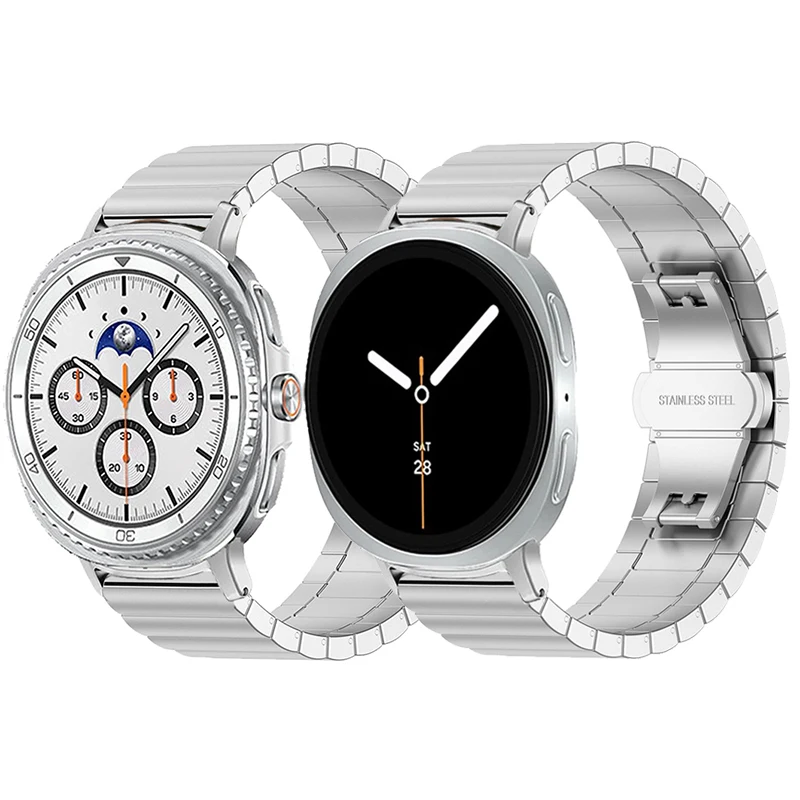 Metal Strap For Samsung Galaxy Watch 8 40/44mm Stainless Steel Watchband Correas reloj For Galaxy Watch 8 Classic 46mm Bracelet