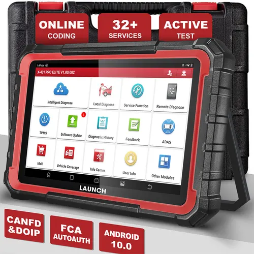 LAUNCH X431 PRO ELITE 8 인치 자동차 진단 도구 자동 obd obd2 스캐너 모든 시스템 can FD/DOIP 활성 테스트 31 재설정 ecu 코딩 한국어