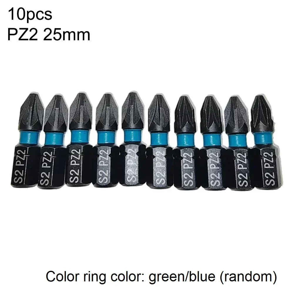 10pcs PZ1 PZ2 PZ3 Magnetic Screwdriver Bit Set 25mm Impact-Screwdriver Electric Drill Bit