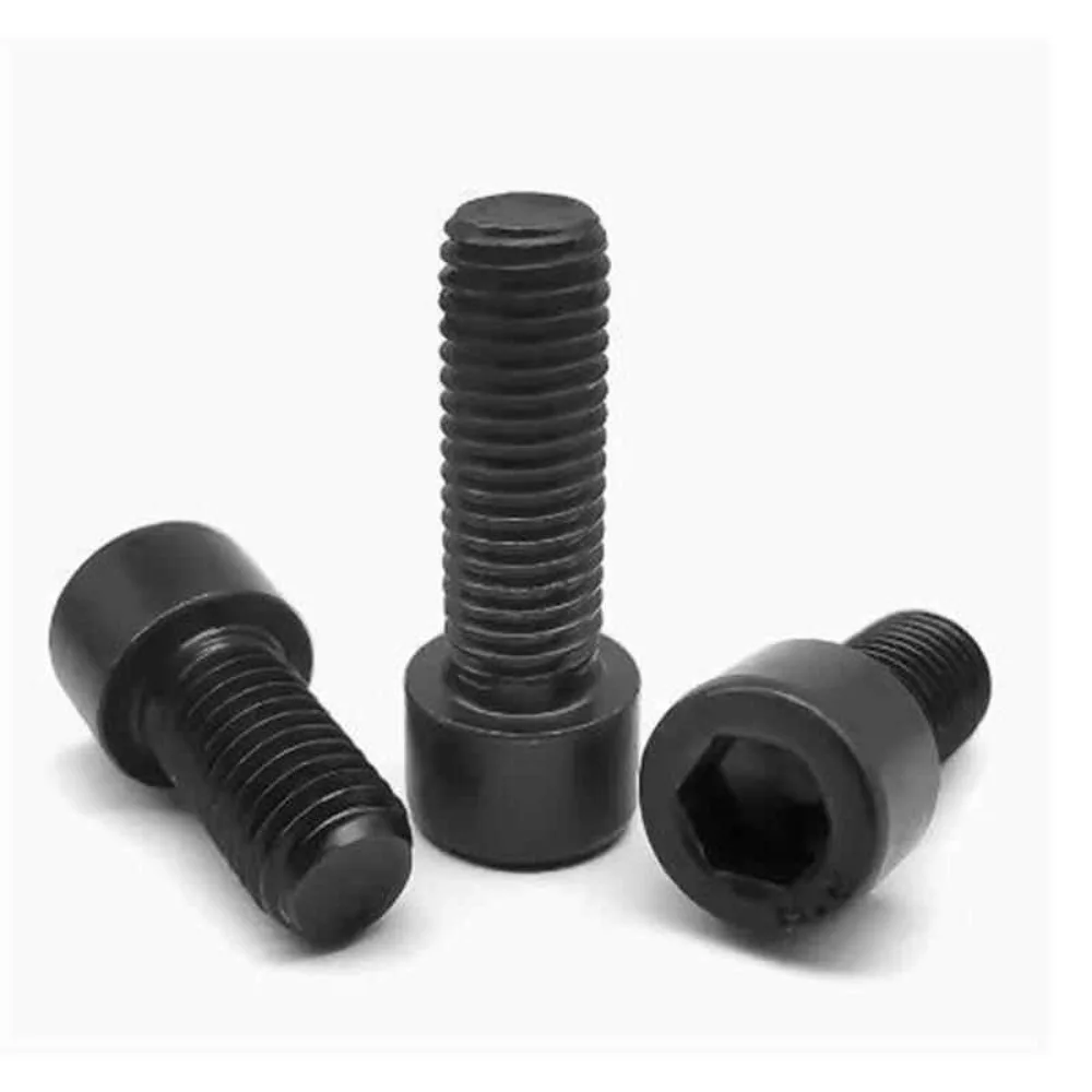 12.9 Grade Fine Thread Hex Socket Cap Head Allen Screws DIN912 M6-M10 Pitch 0.75/1mm Carbon Steel Cylinder Head Machine Bolts
