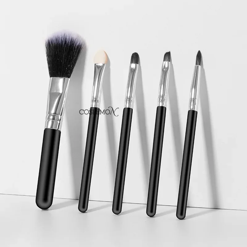 5pcs/set Makeup Brushes Set Portable Foundation Concealer Eye Shadow Blush Powder Lips Brush Women Cosmetic Tools Kit