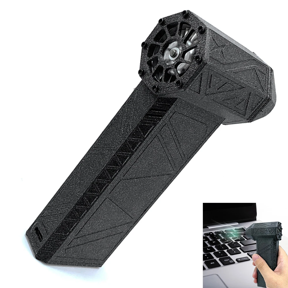 

Малый турбовентилятор с регулируемой скоростью, мощный воздуходув 45 м/с, портативный турбовентилятор со светодиодной подсветкой для чистки клавиатуры/автомобиля/мотоцикла