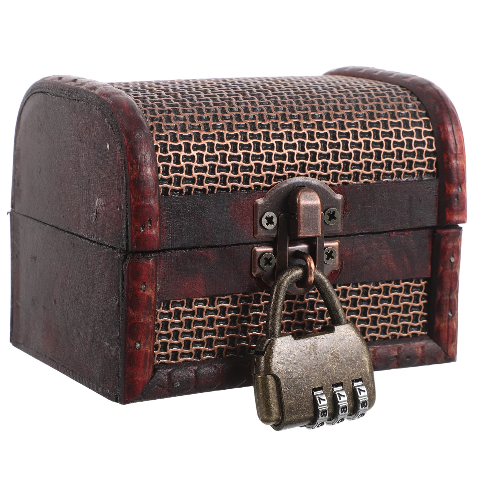 

Vintage Style Wooden Keepsake Box with Lock Secure Storage for Jewelry Trinkets Small Organizer for Desk Or Shelf Decor
