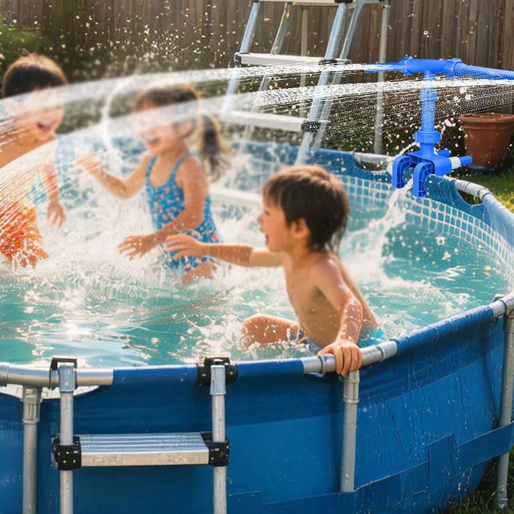 /Pool /Fountain /Nozzle Dual Jet Water Sprinkler Adjustable Spray Head Grey Blue Plastic Swimming Pool Return Jet For Garden Yar