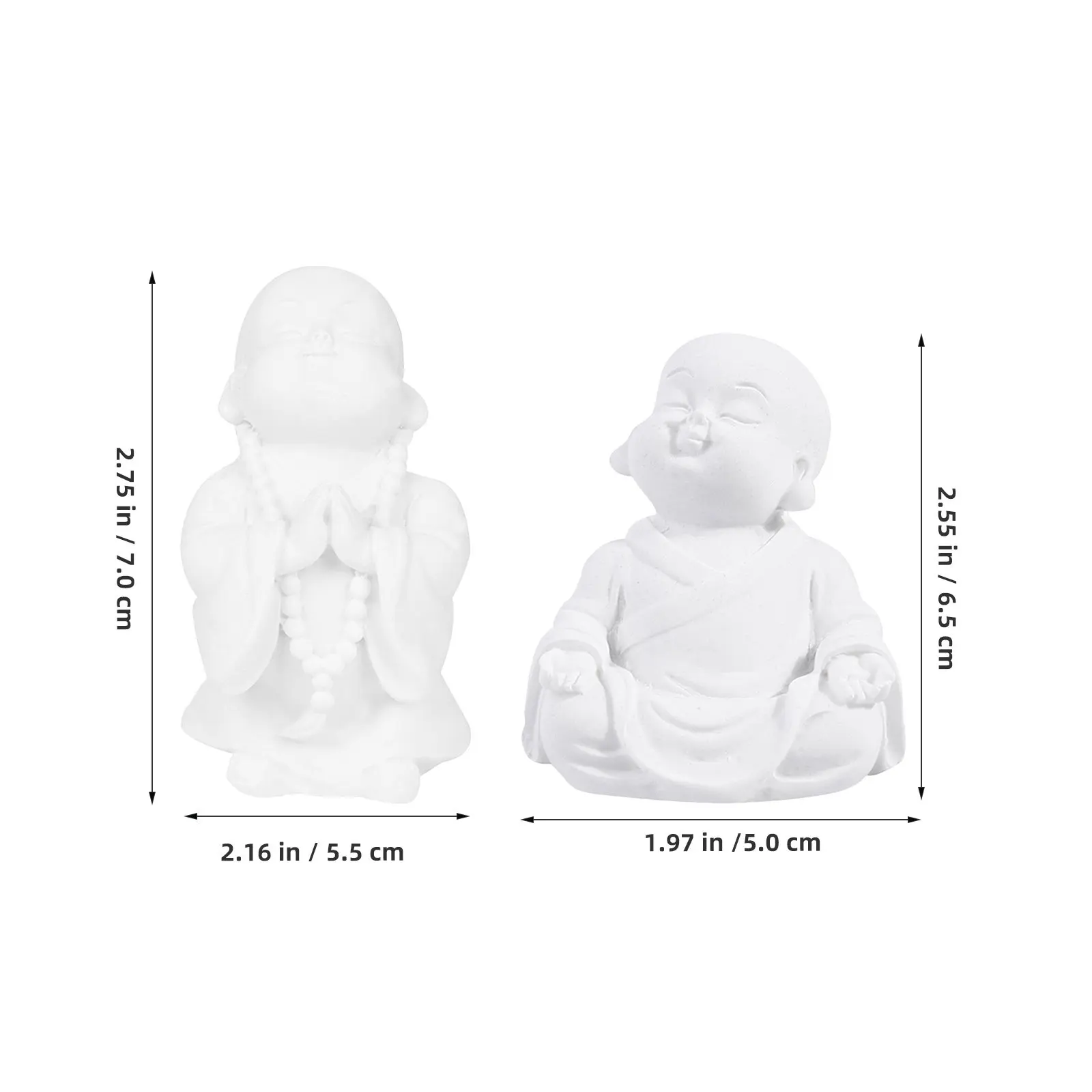 4Pcs Resin Buddha Statue Home Decor Fish Tank Aquarium Ornaments Desktop Meditation Buddha Sculpture Feng Shui Zen Decoration view 2