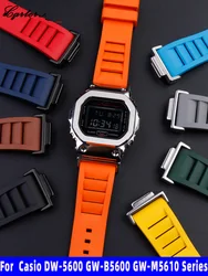 Modified High Quality Fluororubber Watchband For Casio DW5600 DW-5600 GW-B5600 GW-M5610 GA 110 100 120 GA2100 Series waterproof